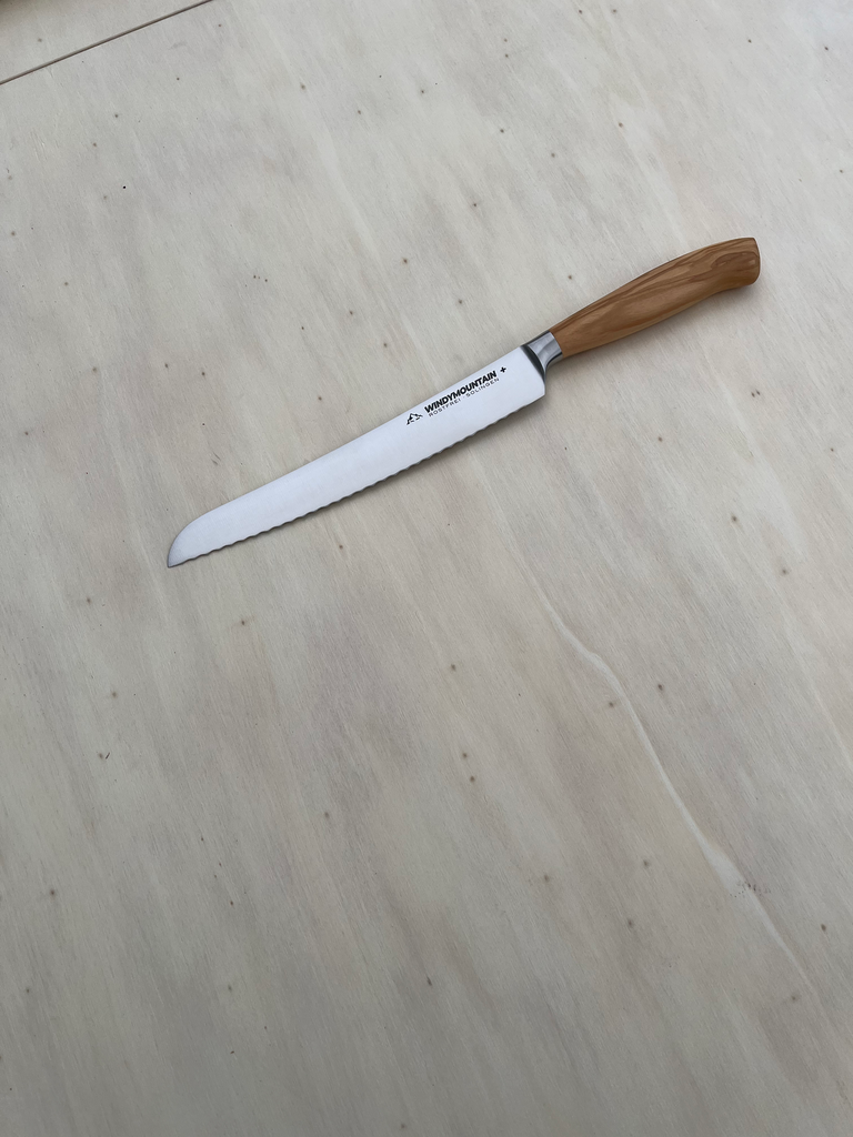 Couteau à Pain Manche Olive fait main à solingen 22 cm y22 b 